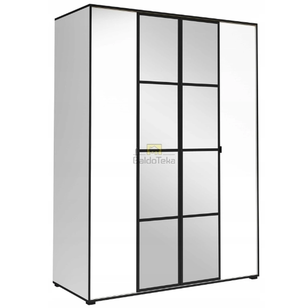 Spinta su varstomomis durimis, balta matinė/juoda