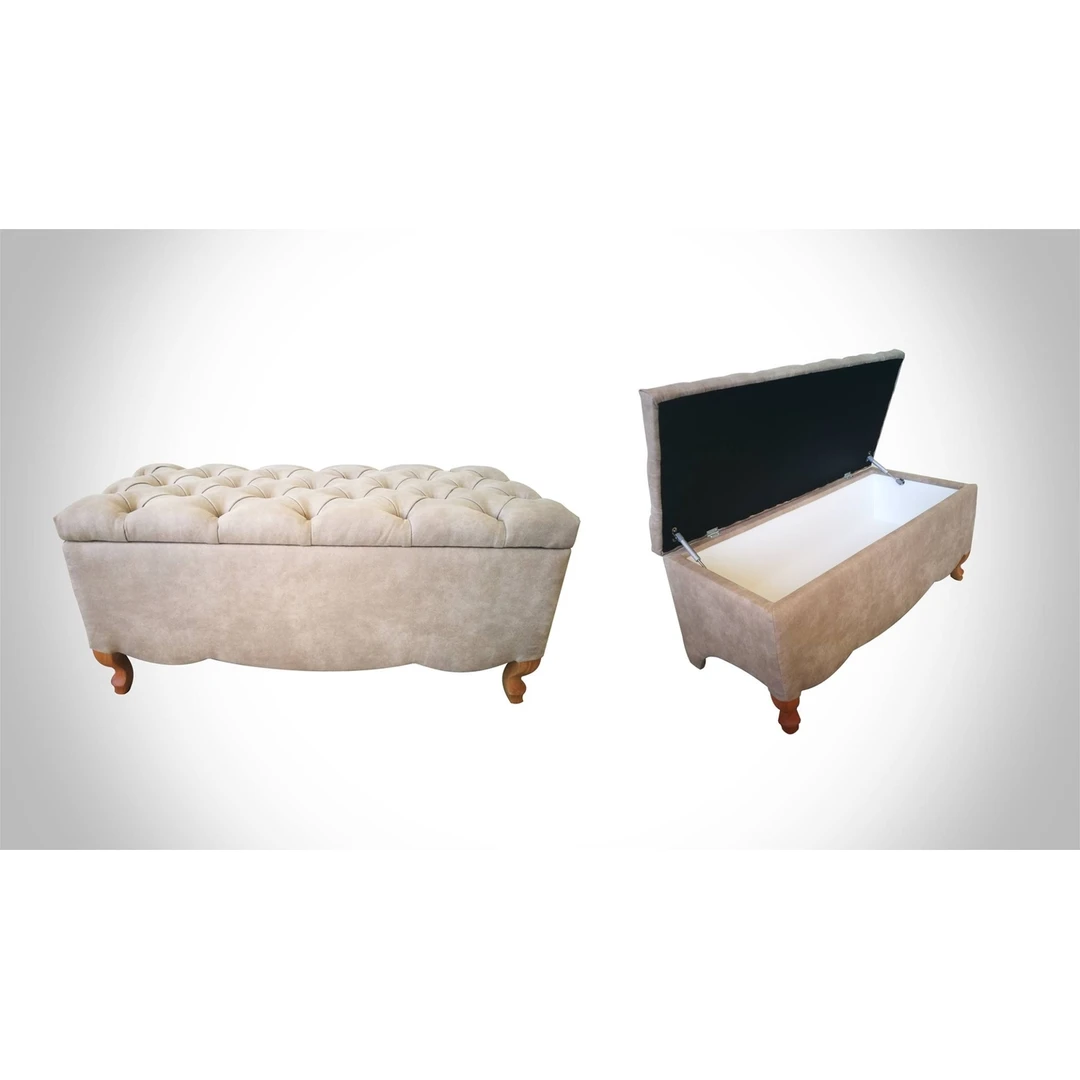 Ergonominės sofos su gobelenu ir medinėmis kojelėmis