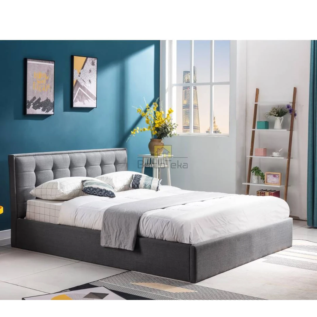 Ergonomiška lova su patalynės dėže ir grotelėmis