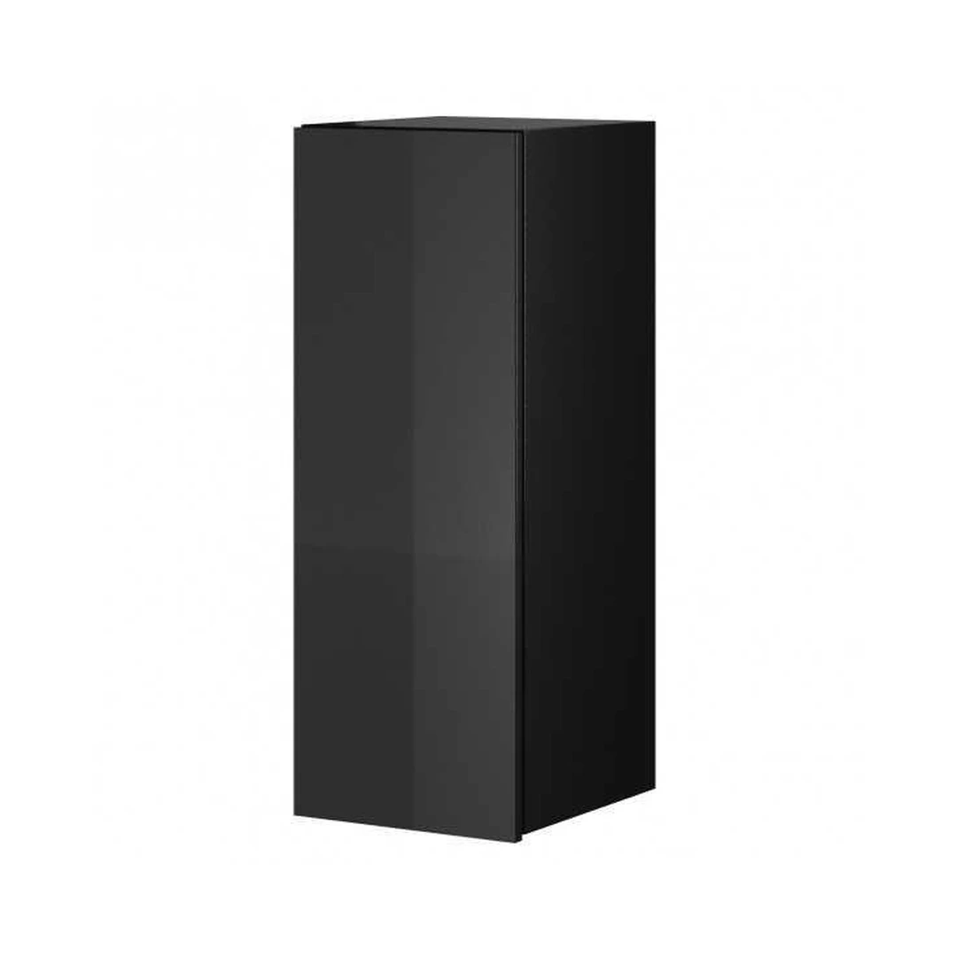 Moderni juoda spintelė su stiklo įterpimu