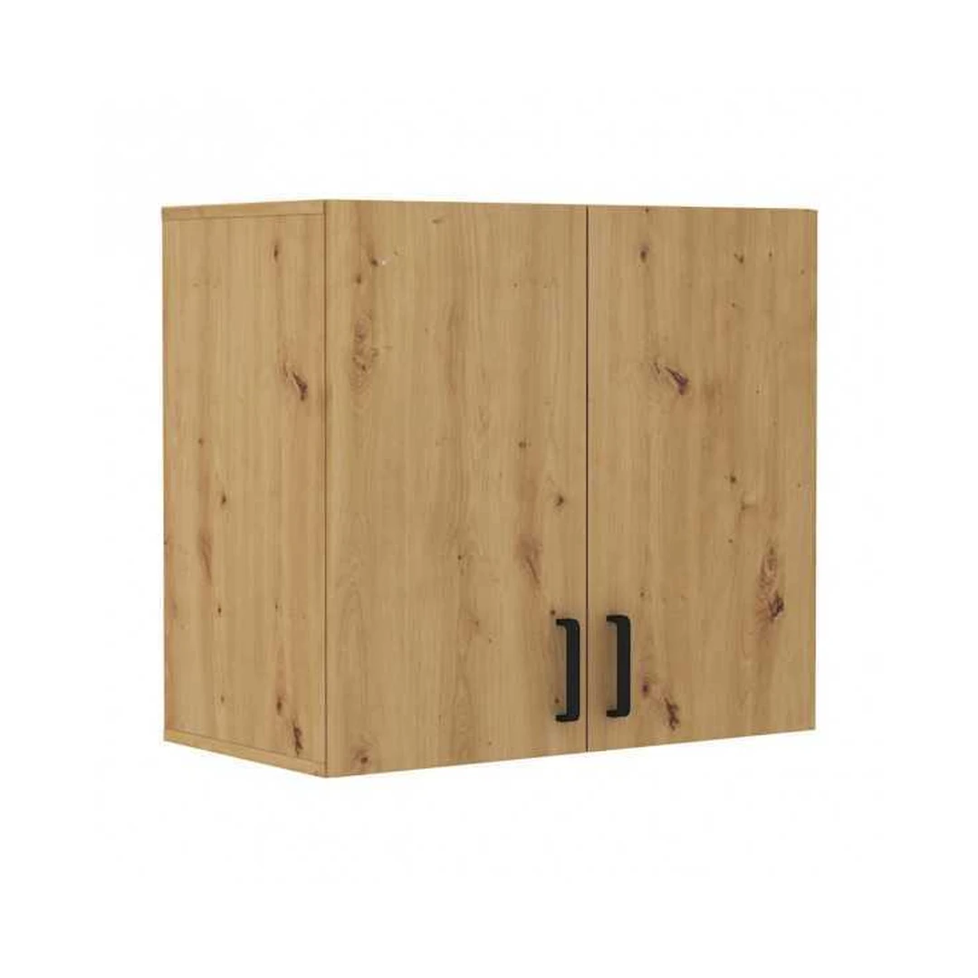 Elegantiškas spintos modelis su metalinėmis rankenomis