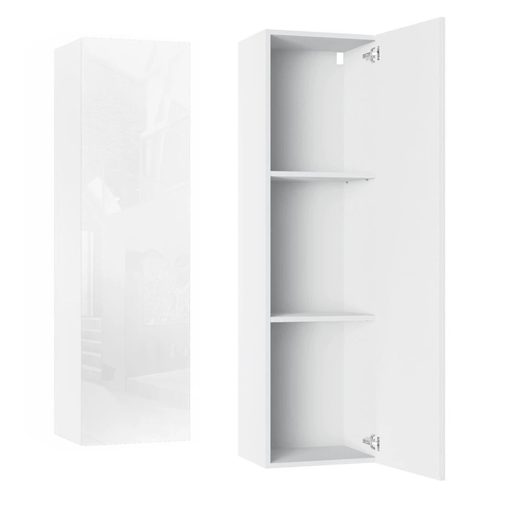 Pakabinama vienų durelių spintelė su 2 lentynomis