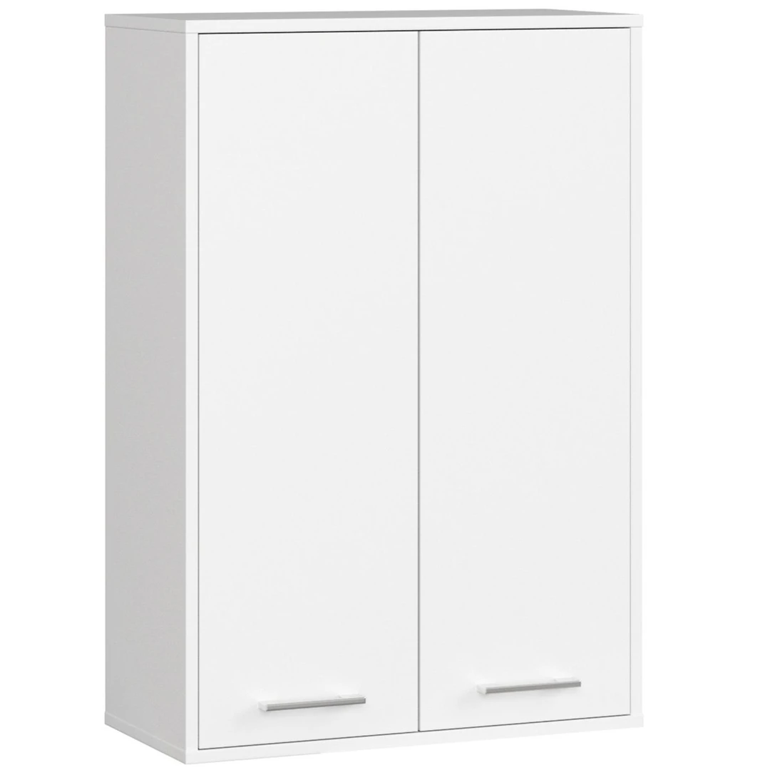 Pakabinama vonios spintelė FIN H934 W64 2D, 2 durys, baltos spalvos, 64 × 94 × 30 cm - Vonios spintelės