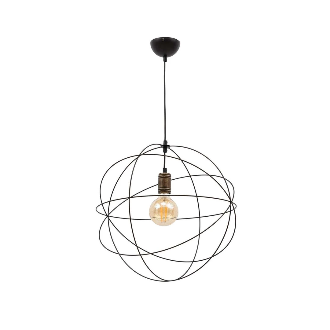 Elegantiškas juodo plieno pakabinamas šviestuvas EL8652