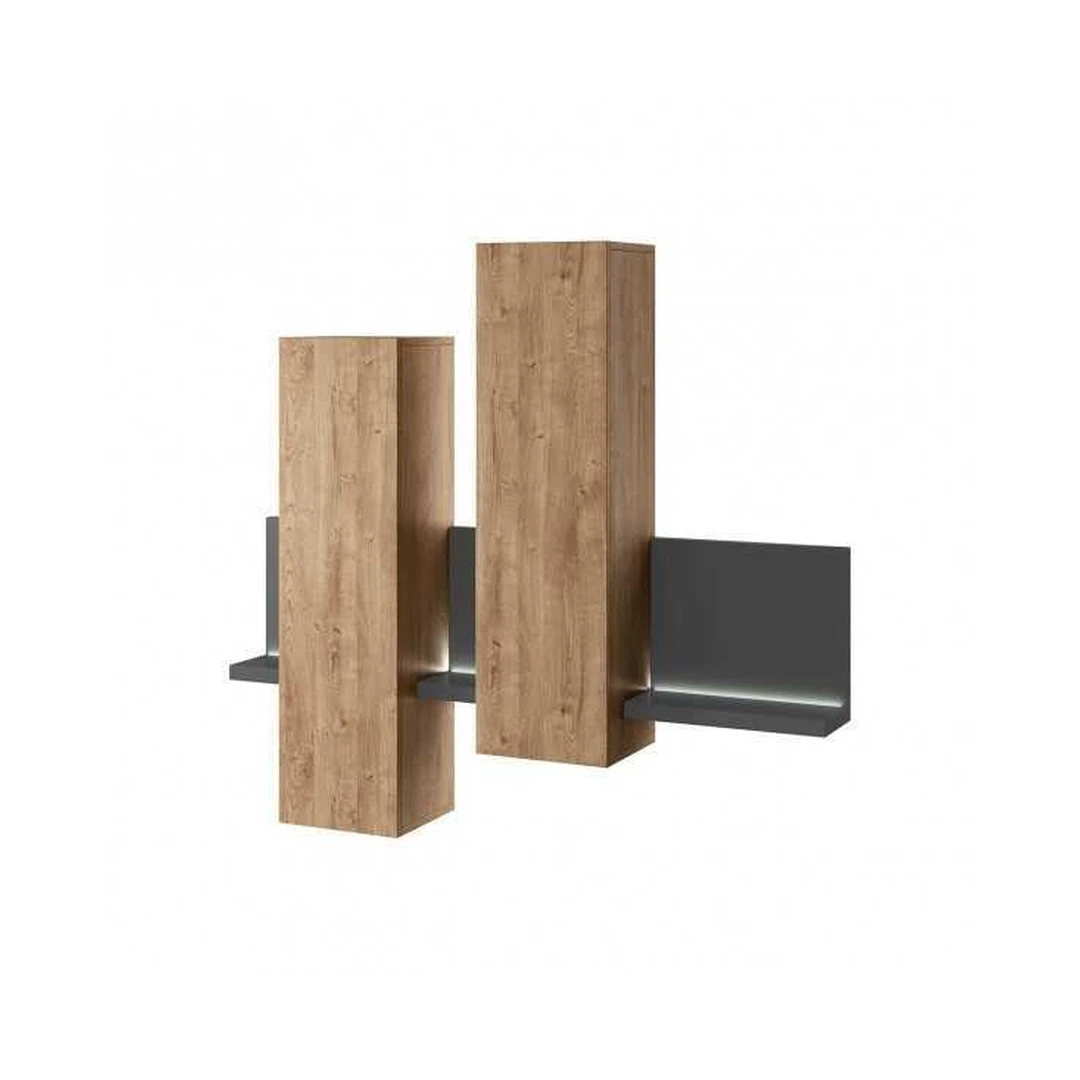 Moderni spinta su LED apšvietimu antracito spalvoje