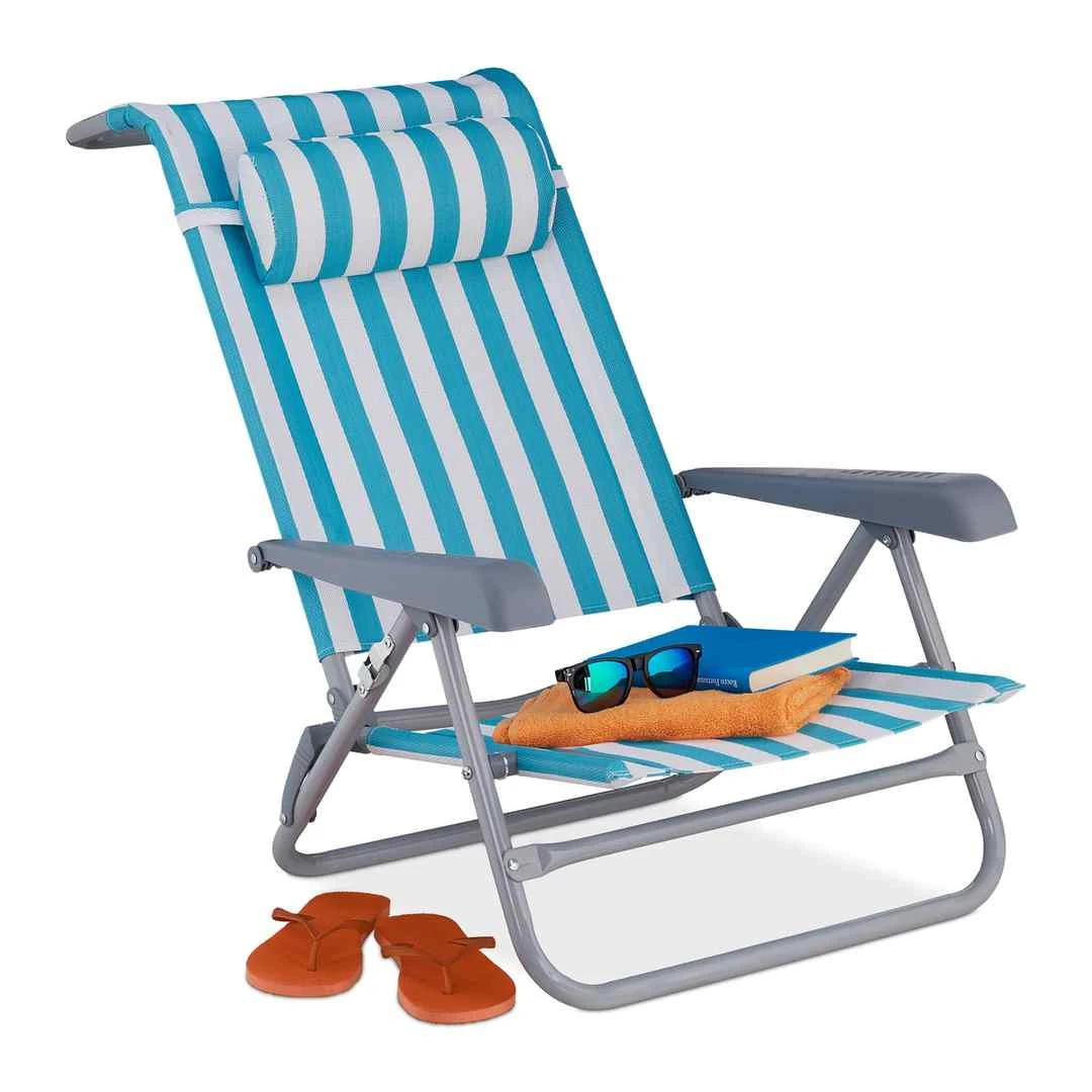 Paplūdimio gultas Relaxdays 10035904.0, 8 padėtys, 59 × 78 × 85 cm - Gultai