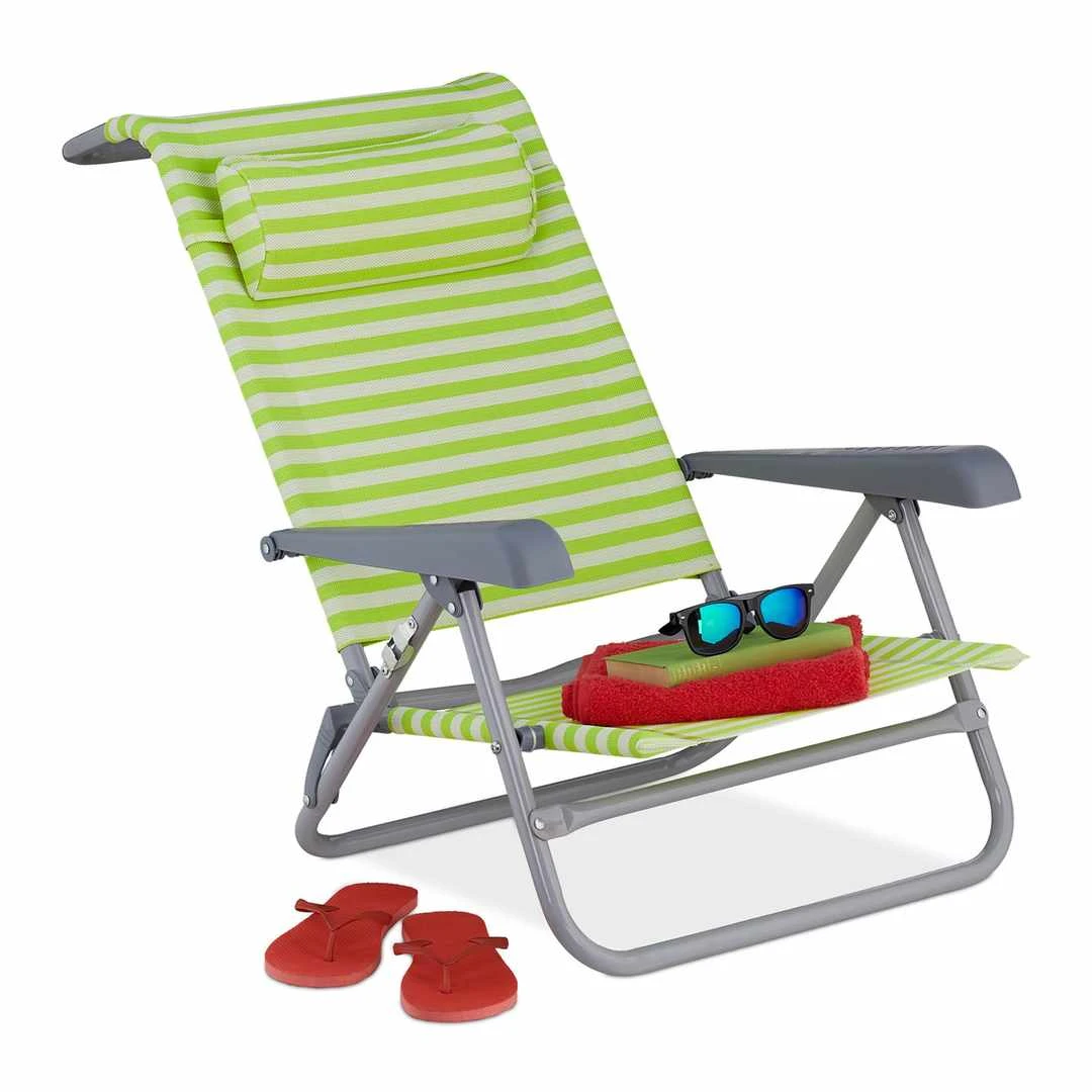 Paplūdimio gultas Relaxdays 10035905.0, 8 padėtys, 59 × 78 × 85 cm - Gultai