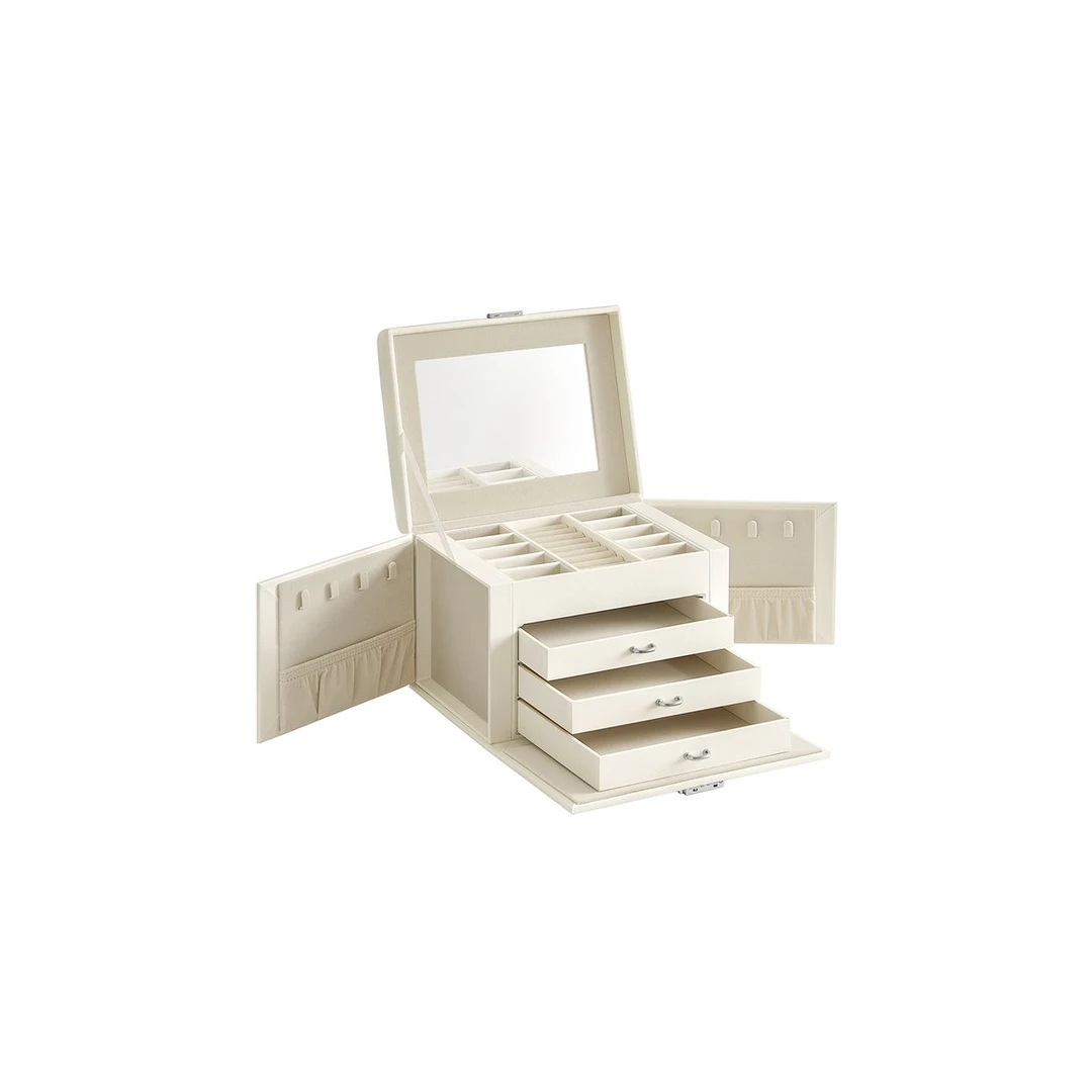 Papuošalų dėžutė 17,5x22,5x16,5cm., baltos spalvos - Dekoracijos