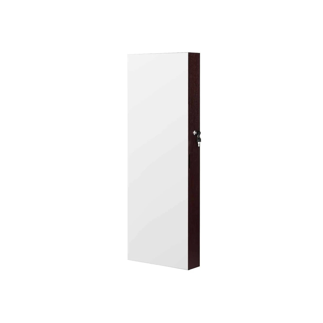 Įmantri ruda papuošalų spintelė su veidrodžiu