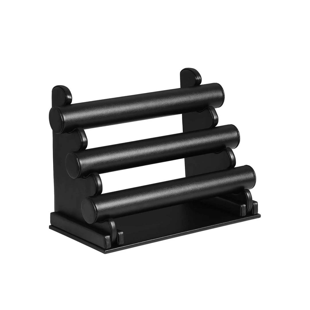 Elegantiškas papuošalų stovas su 3 nuimamais voleliais