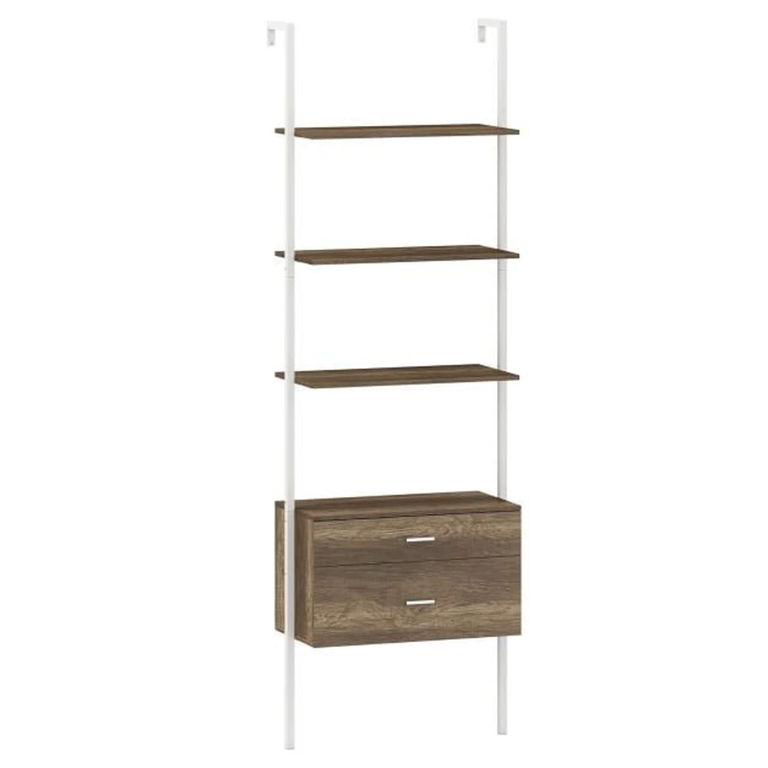 Baltos spalvos pastatoma lentyna 60x30x184cm