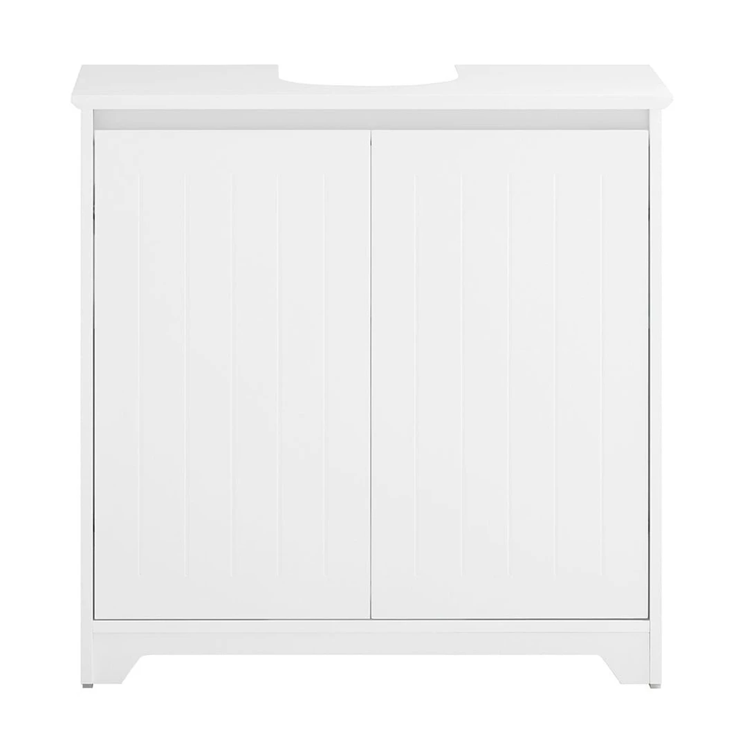 Pastatoma vonios spintelė po kriaukle 60x30x60cm., baltos spalvos - Vonios spintelės