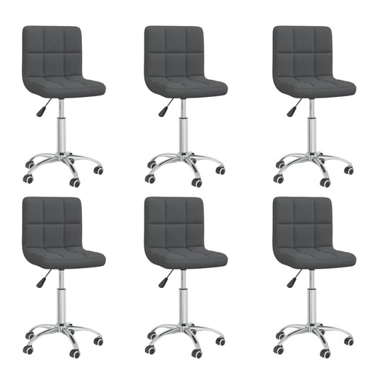 Pasukamos valgomojo kėdės (6vnt, tamsiai pilkos) - Kėdės