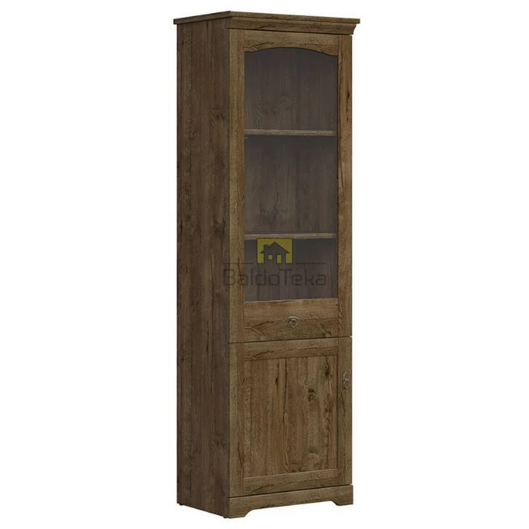 Įspūdingas ąžuolo spalvos spintas su moderniu apšvietimu