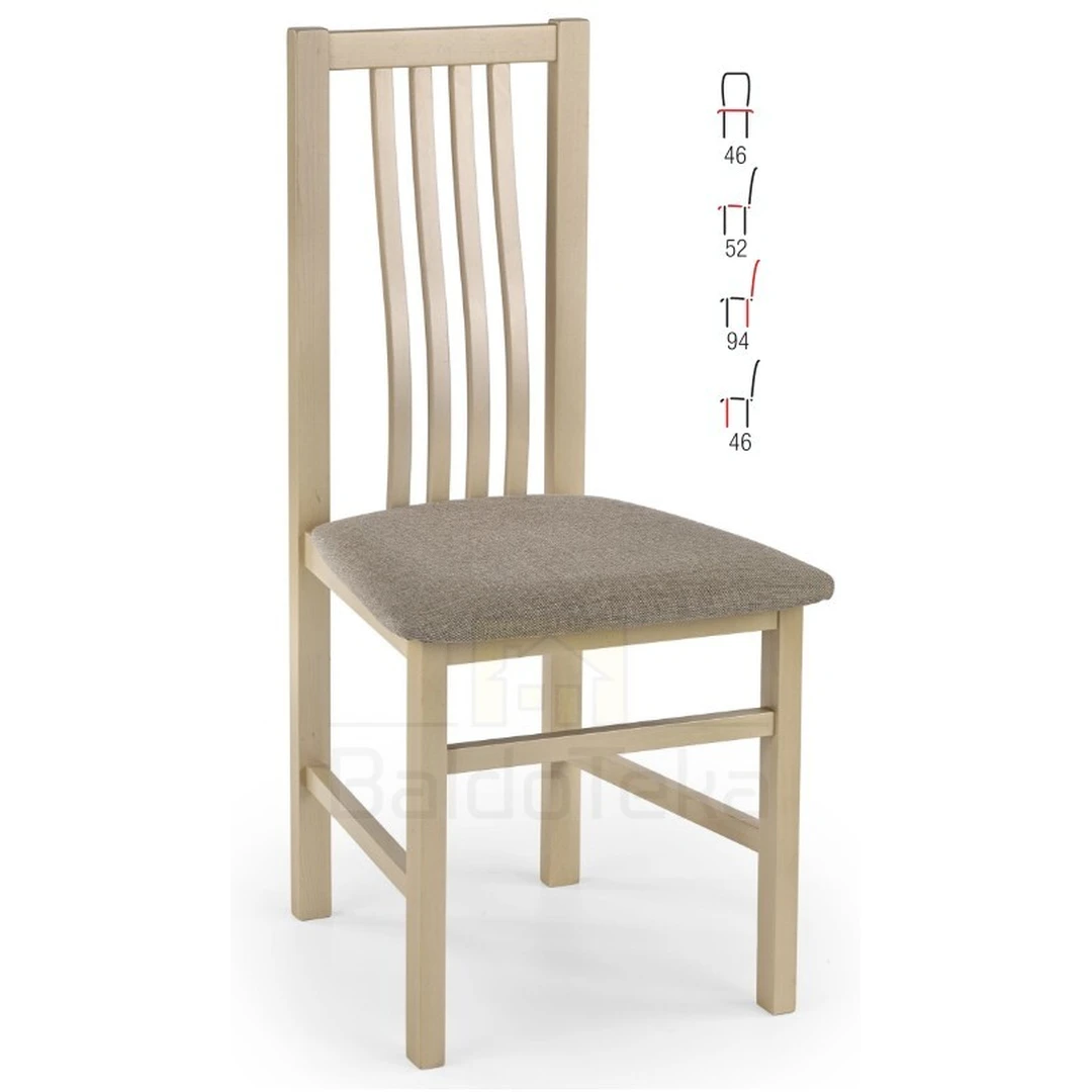 Stylish PAWEL Chair in Natural Oak & INARI 23 Fabric