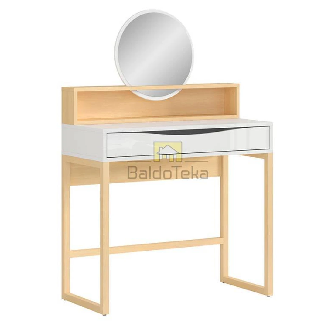 Elegantiškas tualetinis staliukas PORI TOL su veidrodžiu