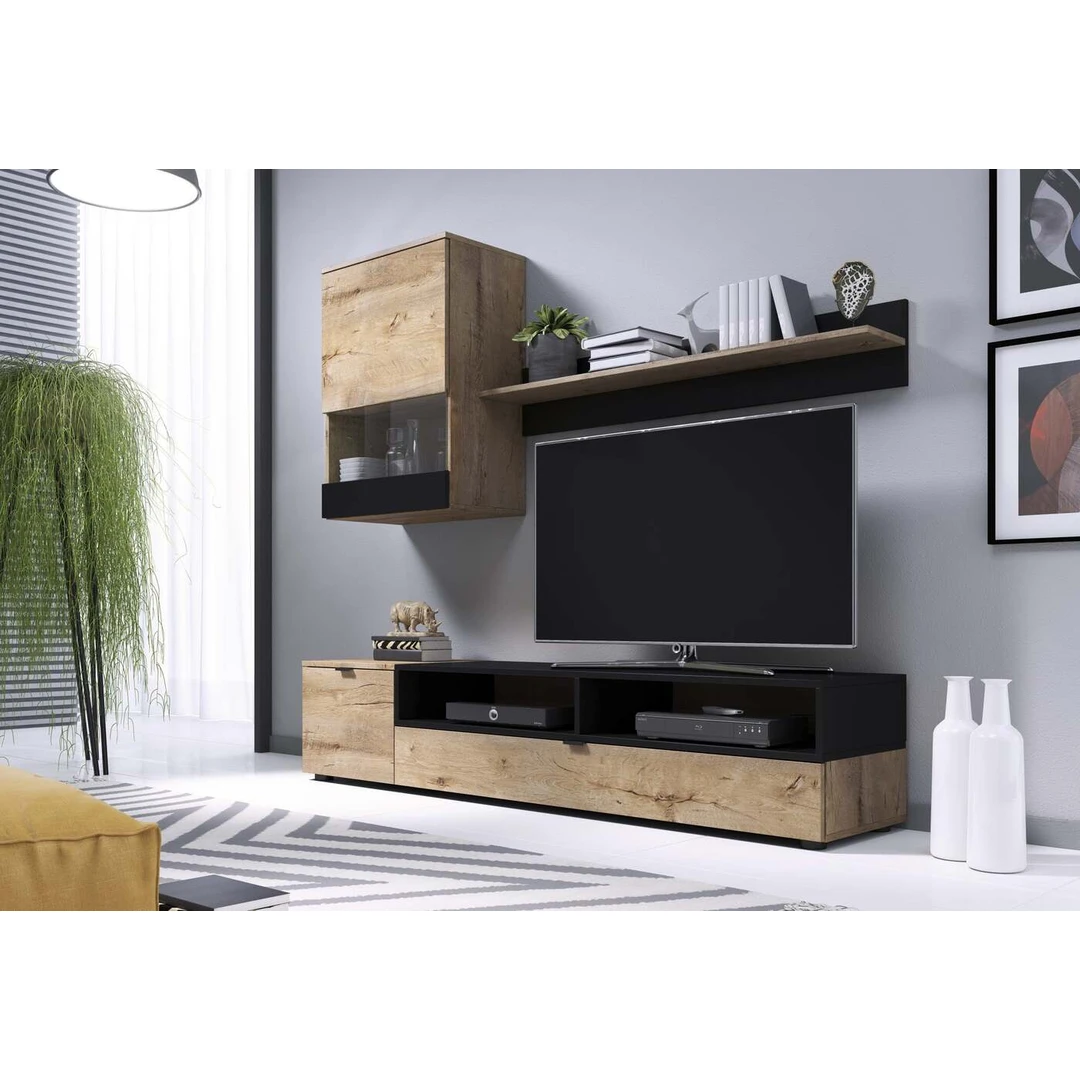 Moderni spinta Lefkas ąžuolas su stiklo įterpiais