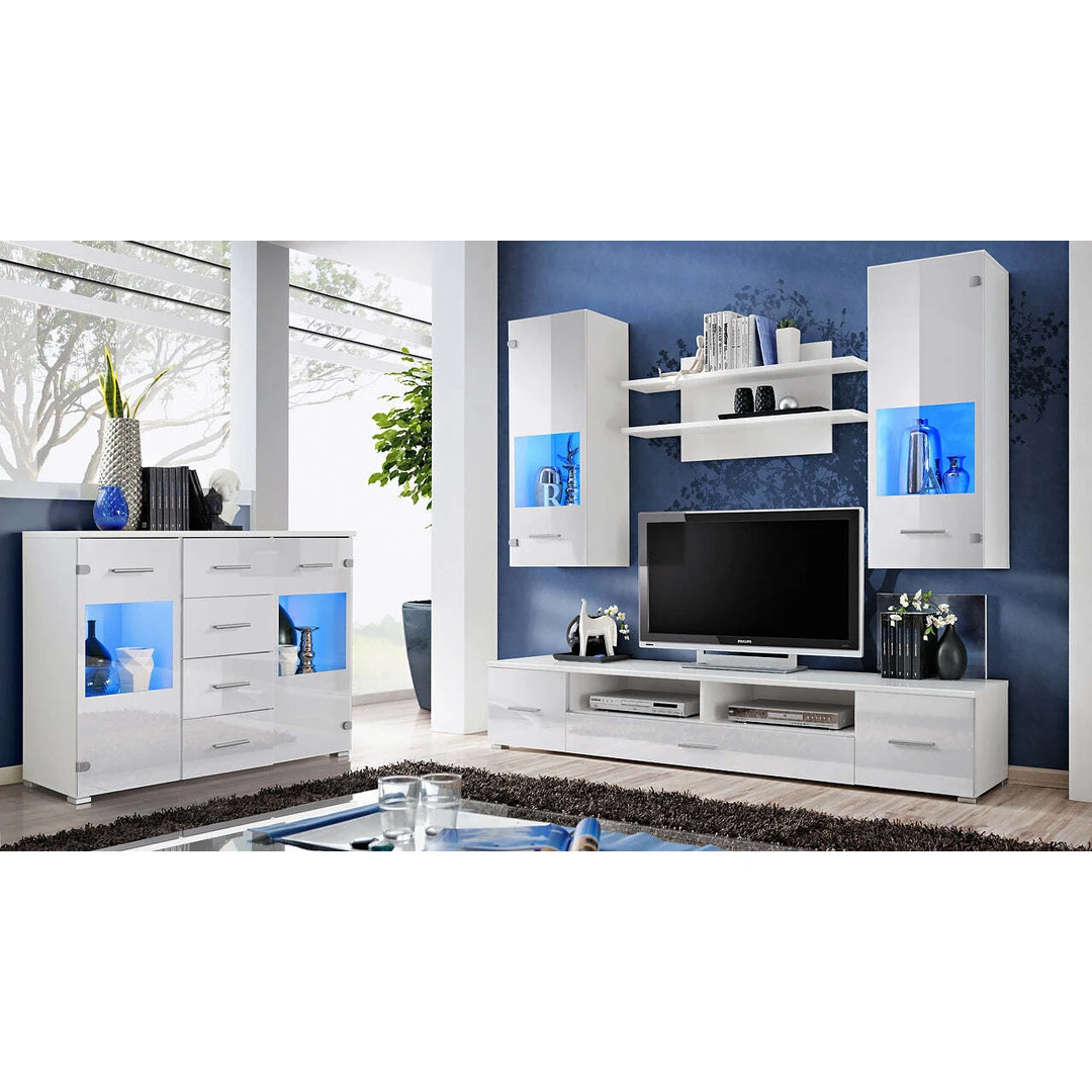 Erdvus 200 cm pločio spinta su moderniu dizainu