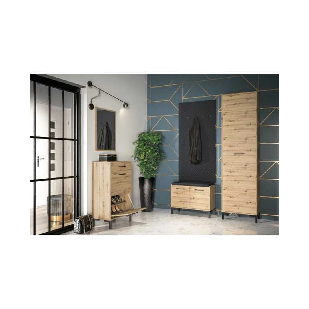 Stilinga MEVIA prieškambario spinta su batų spinta ir veidrodžiu