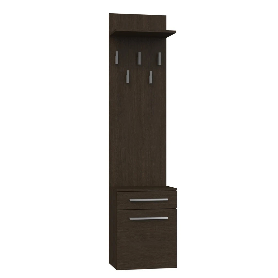 Praktiškas prieškambario komplektas – kabykla ir spintelė