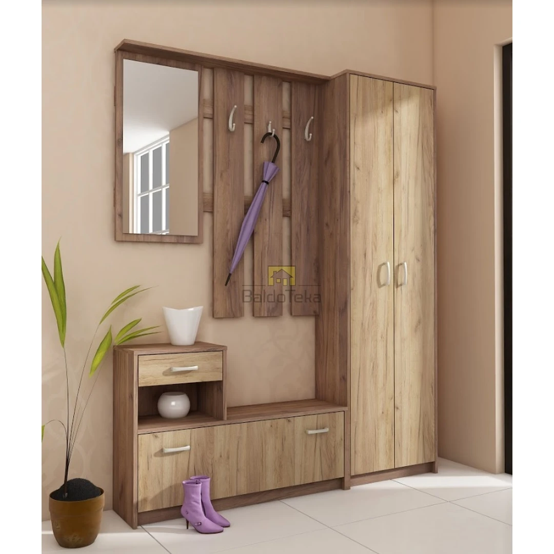 Elegantiškas LMDP spintos komplektas Craft spalvų derinyje