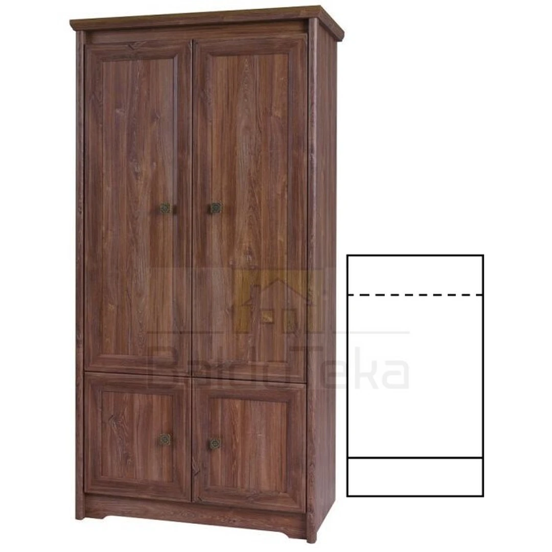 Ergonominė spinta Laukinis ąžuolas – 96/195/55 cm