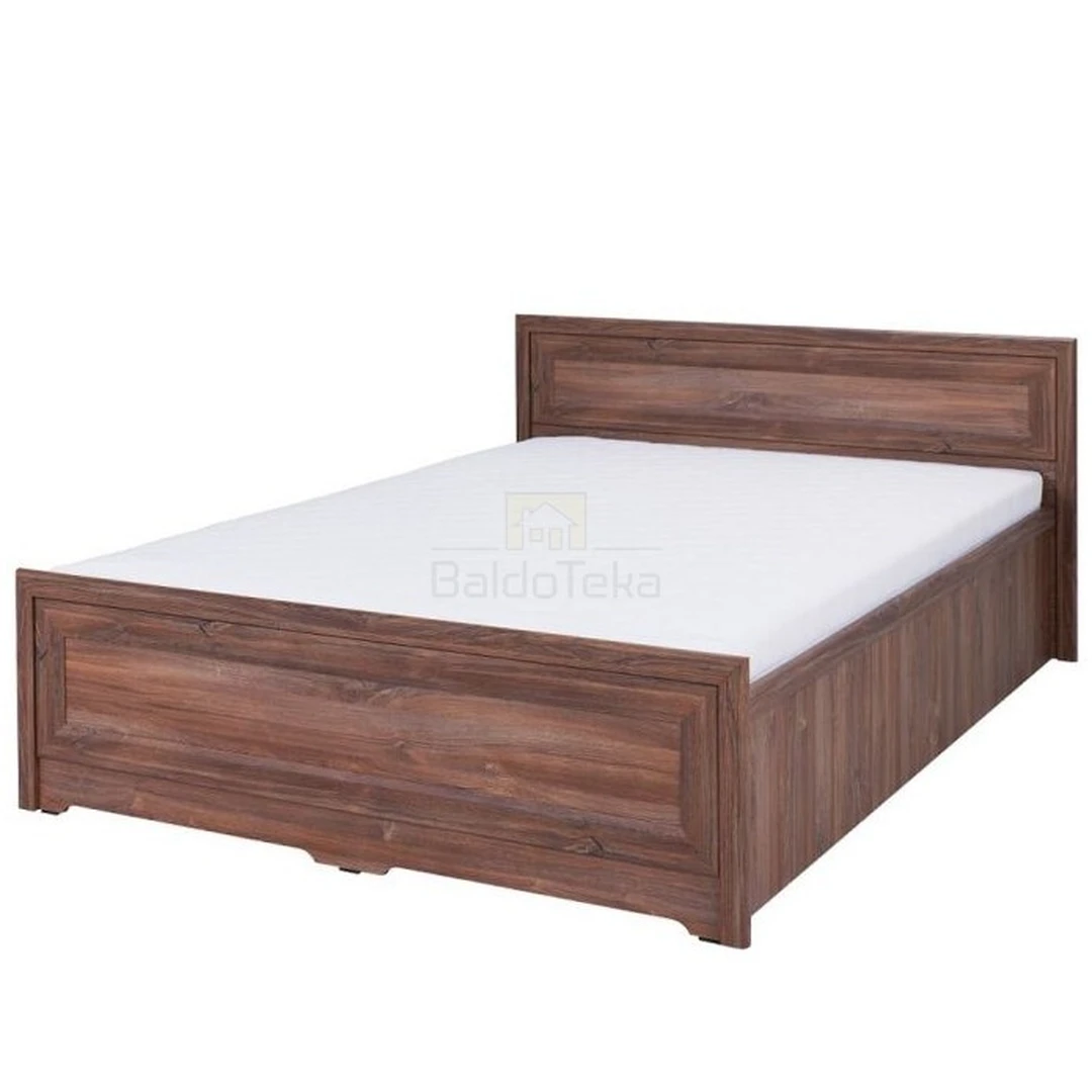 160×200 cm lova su grotelėmis, laukinio ąžuolo spalva