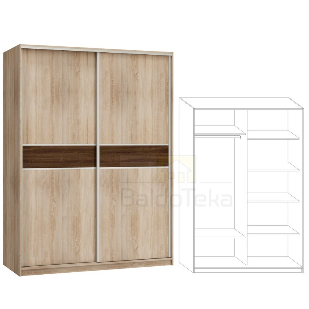 Ergonominė spintelė 160x216x65 cm, LMDP, spalva pagal pasirinkimą