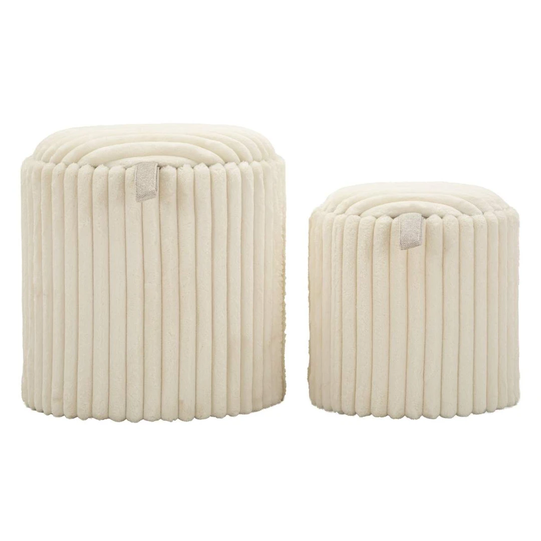Pufai Goteborg, 2 vnt, Ø 40 × 42 cm / Ø 31 × 32 cm - Pufai