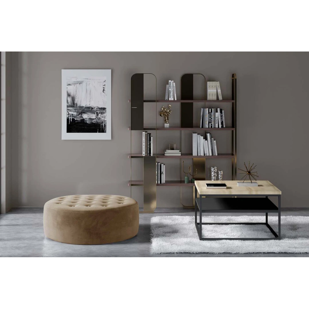 Elegantiškas ir apvalus pufas EL1415 – puikus pasirinkimas jūsų namams