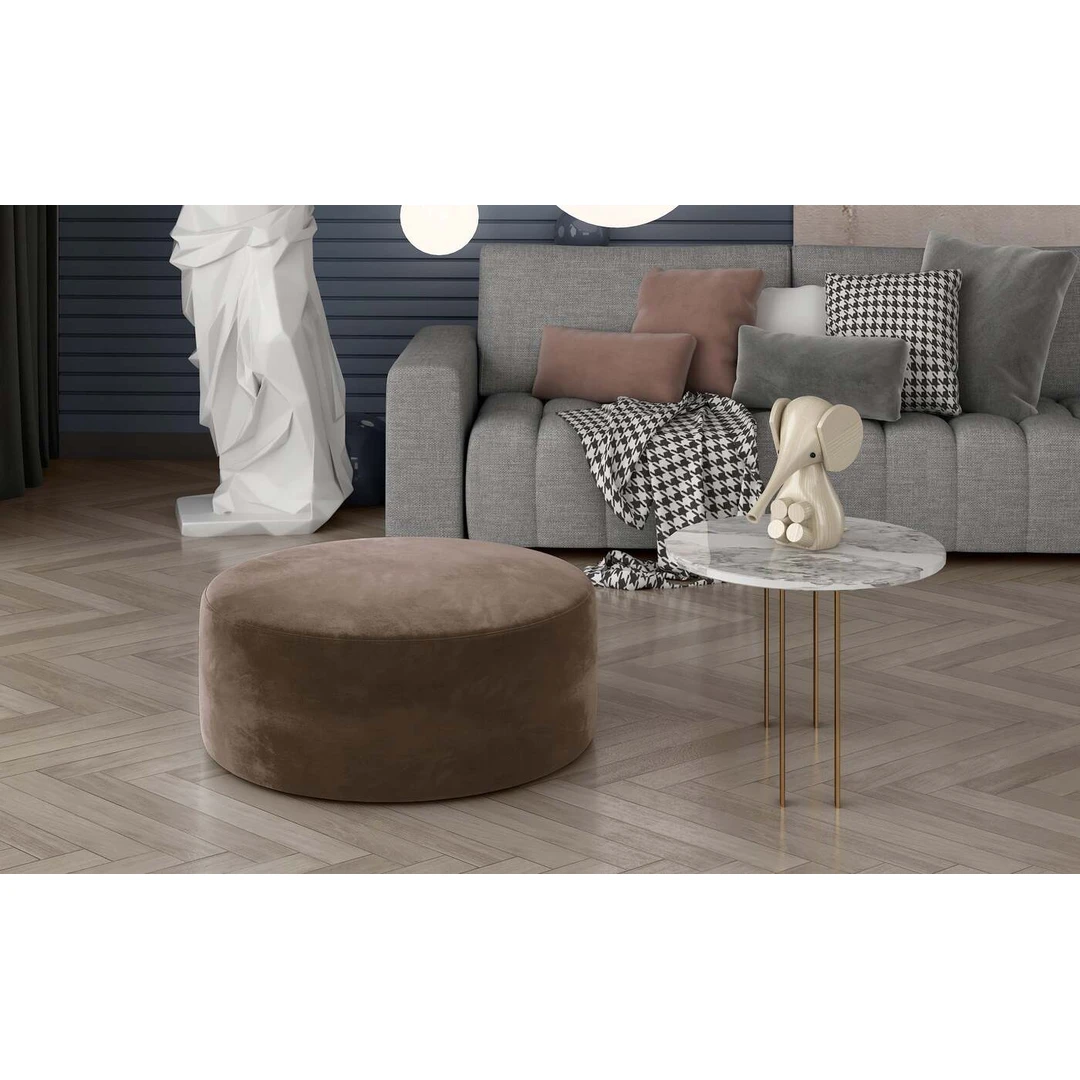 Apvalus pufas EL1682 – puikus sprendimas bet kuriam interjeriui