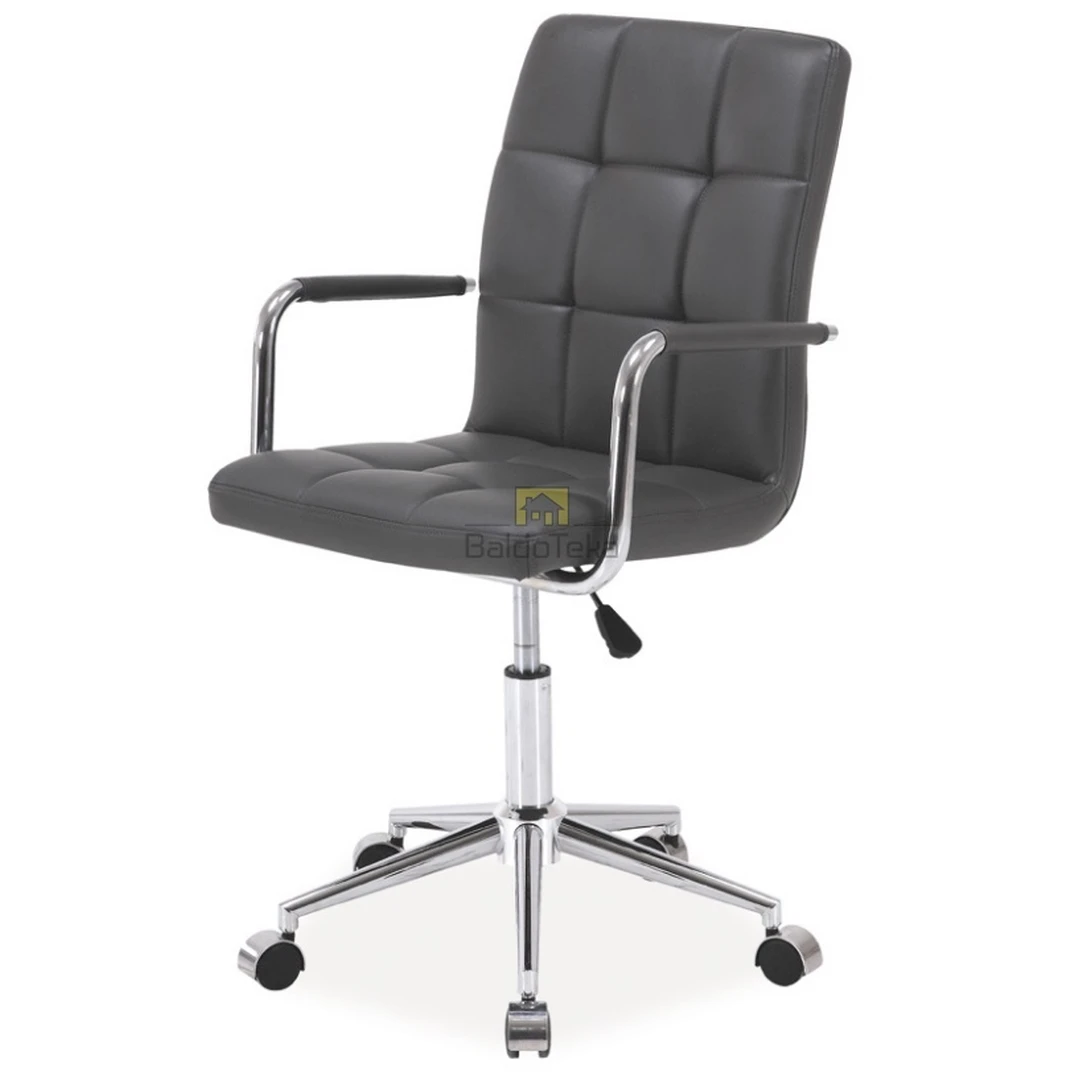 Ekologiški biuro kėdės su reguliuojamu aukščiu, pilkos spalvos