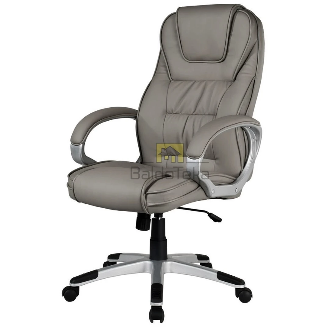 Ergonominė pilka biuro kėdė su TILT mechanizmu ir 100 kg apkrova