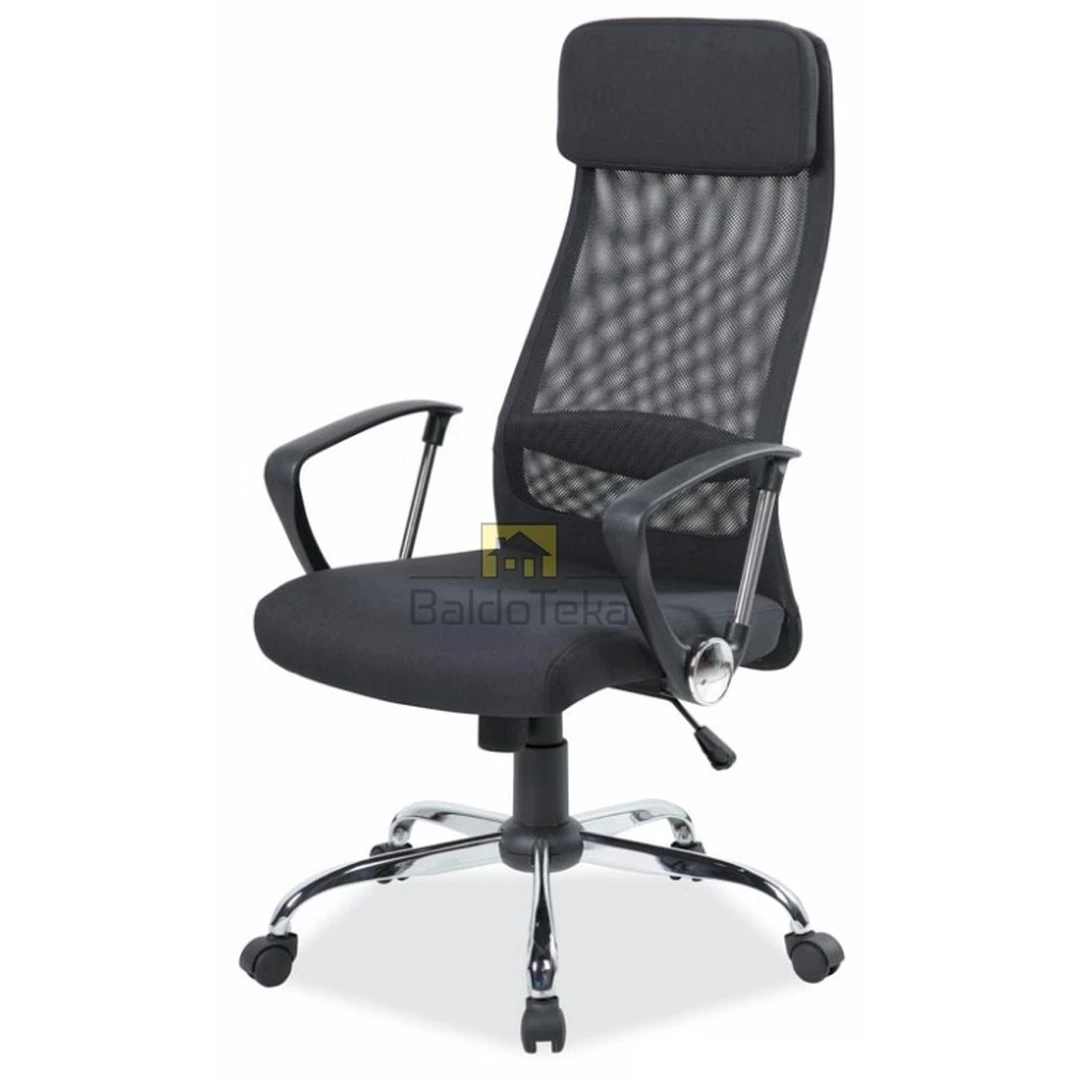 Juodos spalvos gobeleno sofos su TILT mechanizmu