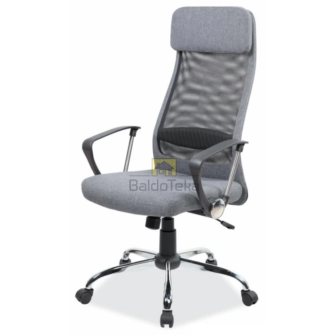 Ergonomiškas gobeleno fotelis su TILT mechanizmu, pilka spalva