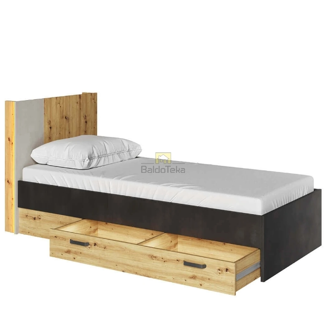 Ergonomiška lova su grotelėmis ir patalynės dėže