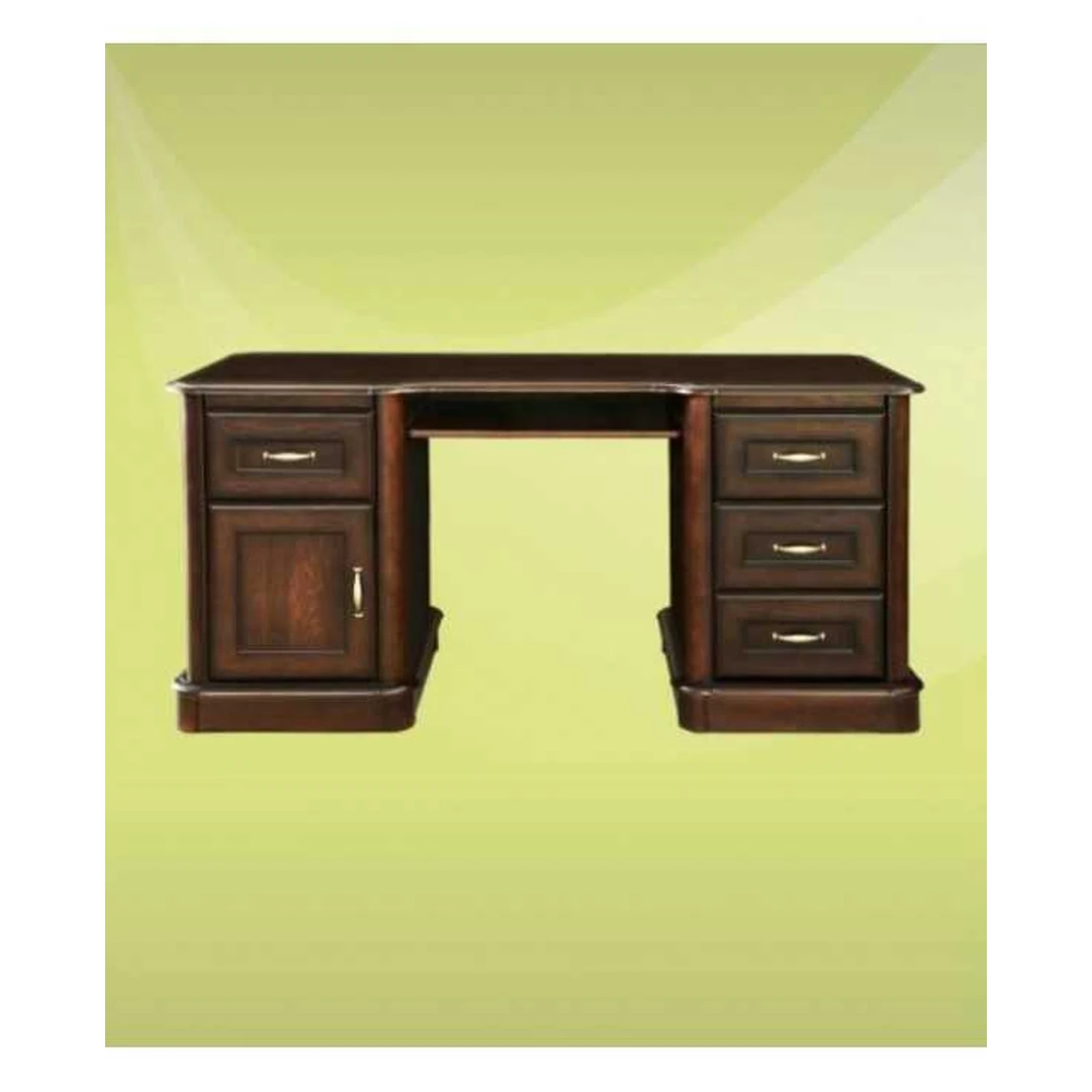 Elegantiškas rašomasis stalas 1D4S su natūralia mediena