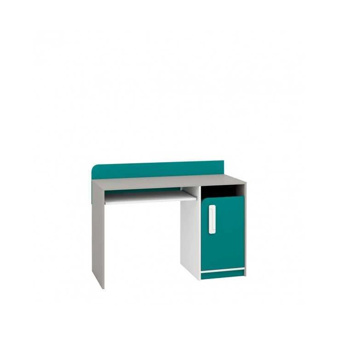 Stilinga spintelė su pasukamomis durimis, pilka platina / balta + jūrų