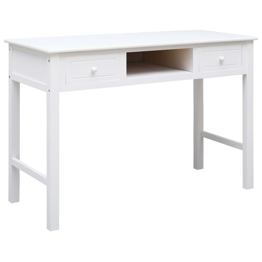 Rašomasis stalas, baltos spalvos, 110x45x76 cm, mediena - Rašomieji stalai