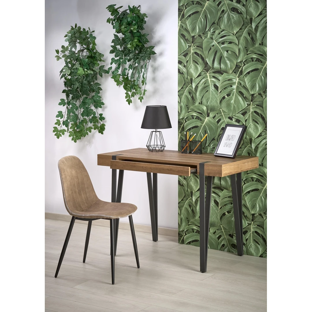 Elegantiška spinta 110x55x76 cm – medaus riešutas ir juoda