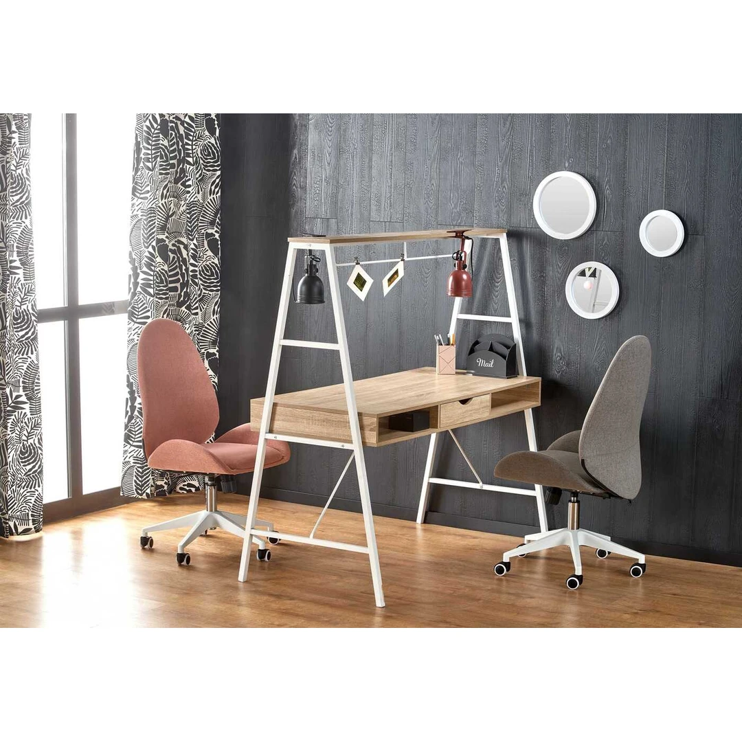 Dvigubas darbo stalas su moderniu dizainu