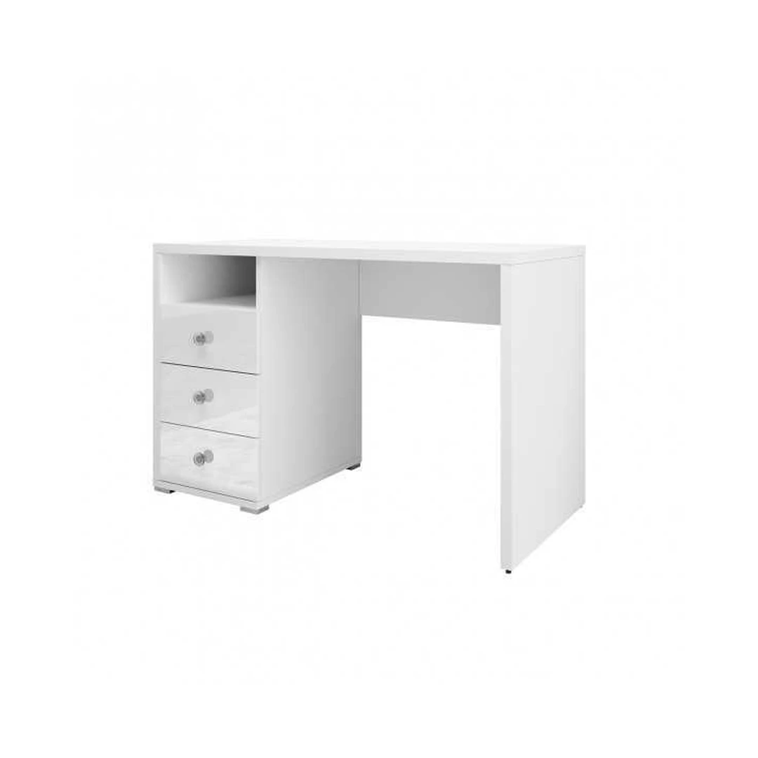 Balta 120 cm pločio spinta su stalčiais