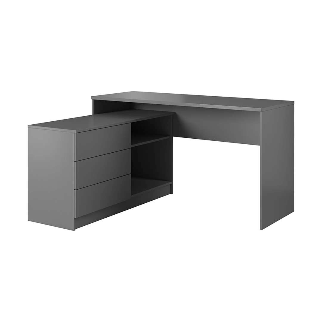 Modulinis rašomasis stalas su spintele – pasirinkite spalvą ir montavimo pusę