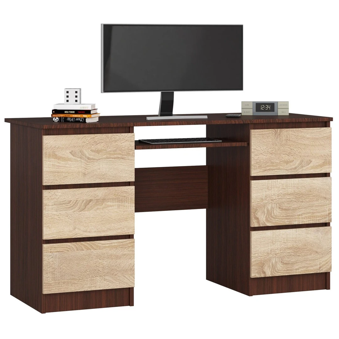 Funkcionalus kompiuterio stalas A-11 su 6 stalčiais