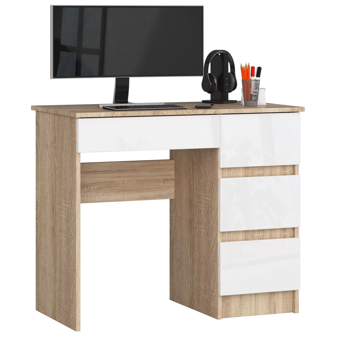 Stalus iš dilimui atsparios plokštės su patogiais stalčiais