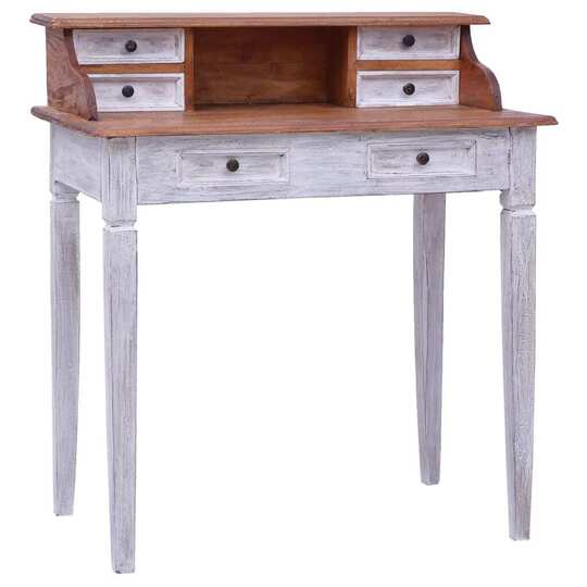 Rašomasis stalas su stalčiais, 90x50x101cm, medienos masyvas - Darbo stalai