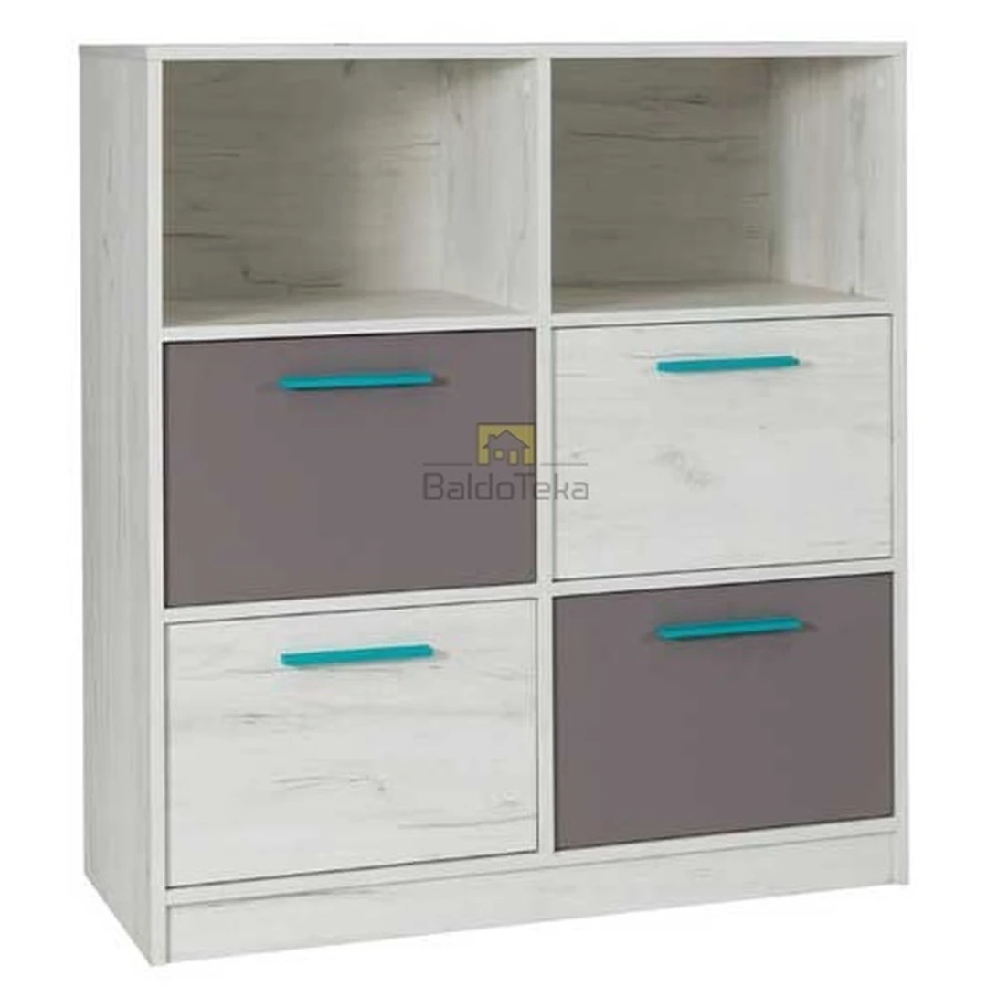 Elegantiškas LMDP spintas Craft balta/pilka