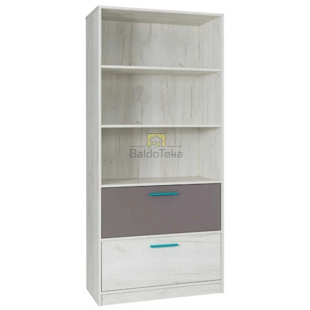 Elegantiška spintelė Craft balta/pilka, 83x185x45 cm