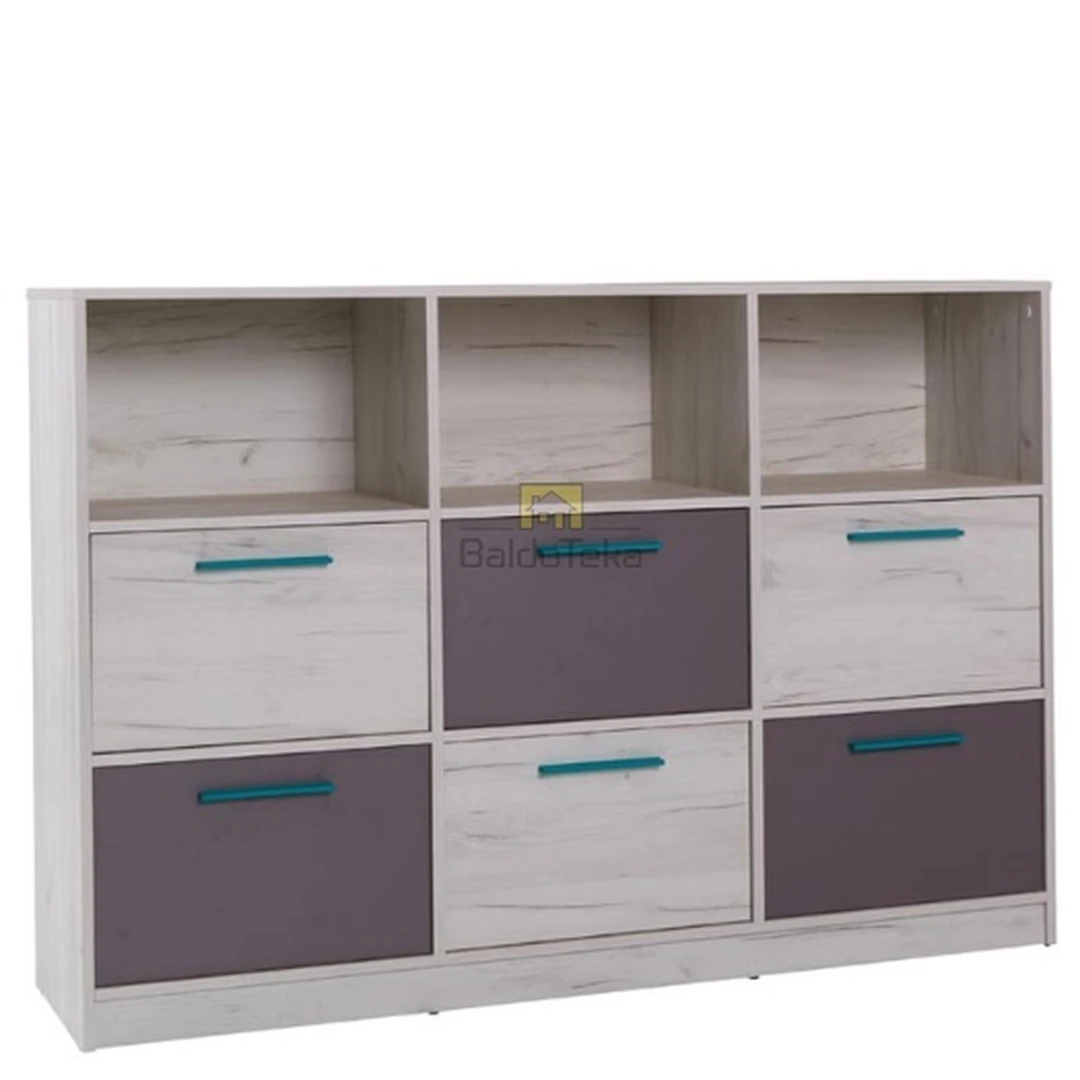 Elegantiška spinta Craft balta/pilka su individualiomis rankenėlėmis