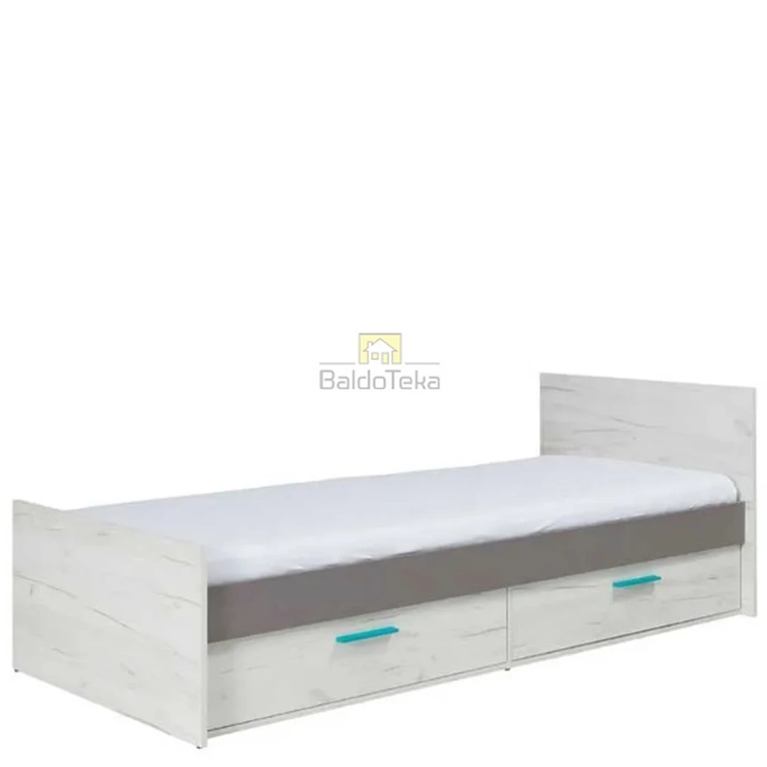 90x200 cm čiužiniui su grotelėmis ir patalynės dėže